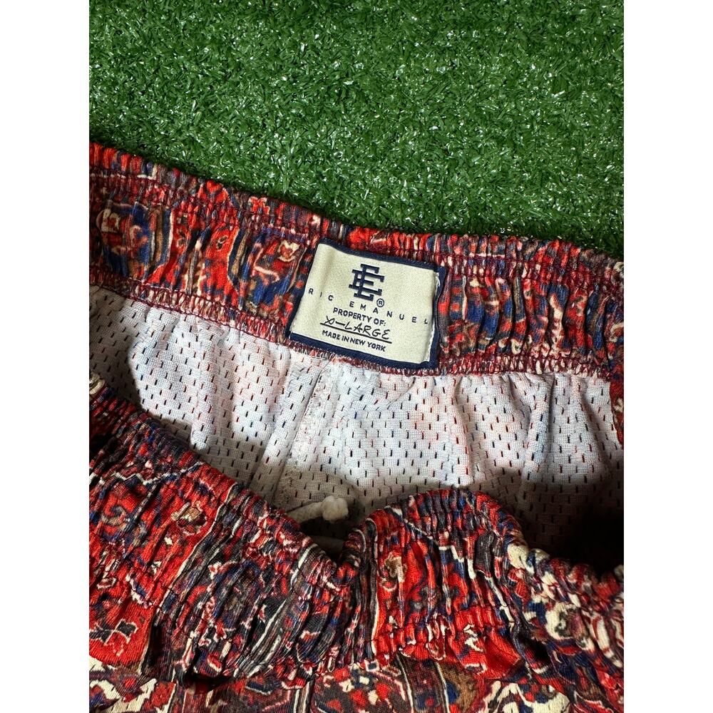 Eric Emanuel Basic Ee Red Tapestry Shorts (Used) … - image 5